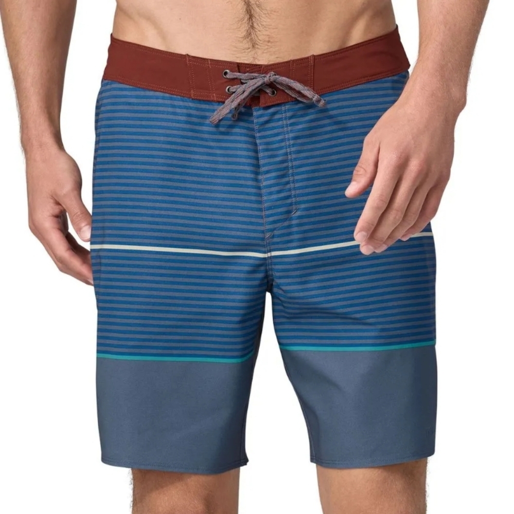 Patagonia Swim Board Shorts Blue Red Size 36